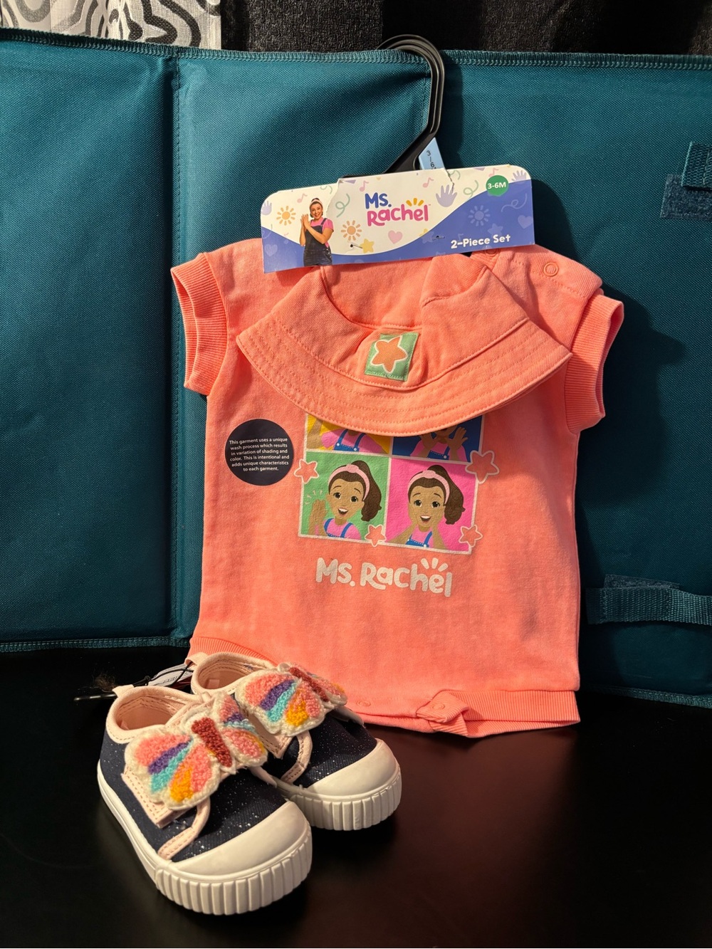 Ms. Rachel Coral Baby Bodysuit 2-Piece Set